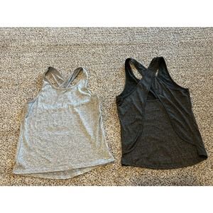 LOT 2 SILKWORLD Size S Workout Tank Tops Yoga Shirts Athletic Running NEW H23